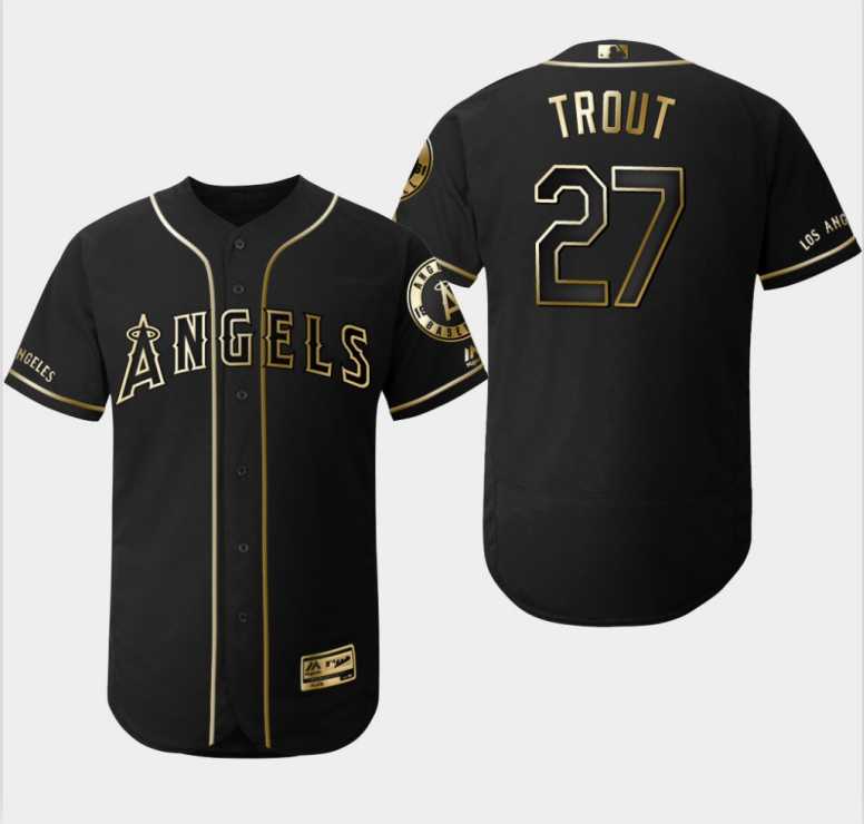 Angels 27 Mike Trout Black Gold Flexbase Jersey Dzhi,We sell and wholesale Angels 27 Mike Trout Black Gold Flexbase Jersey Dzhi on line form chian!